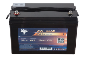Тяговый аккумулятор RuTrike LiFePO4 24V 52Ah 80 AWh прям. пол 331х172х232