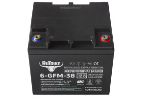 Тяговый аккумулятор RuTrike 6-GFM-38 12V 41Ah C20 обр. пол 197x165x176
