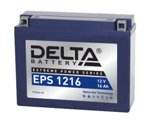 Аккумулятор для мототехники DELTA EPS 1216 16Ач 215A обр. пол. 151x88x164 (YTX16AL-A2)