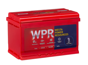 Аккумулятор WPR 6СТ 74 Ач обр. пол. 760A 278X175X190