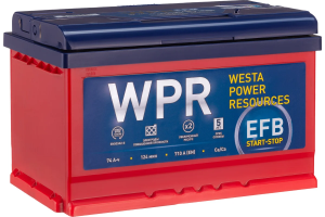Аккумулятор WPR EFB 74 Ач обр. пол. 710A 278x175x175 низкий