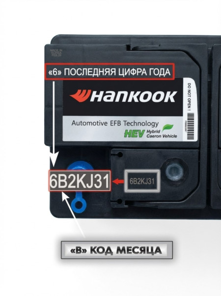 Дата выпуска аккумуляторов: HANKOOK и E-NEX.